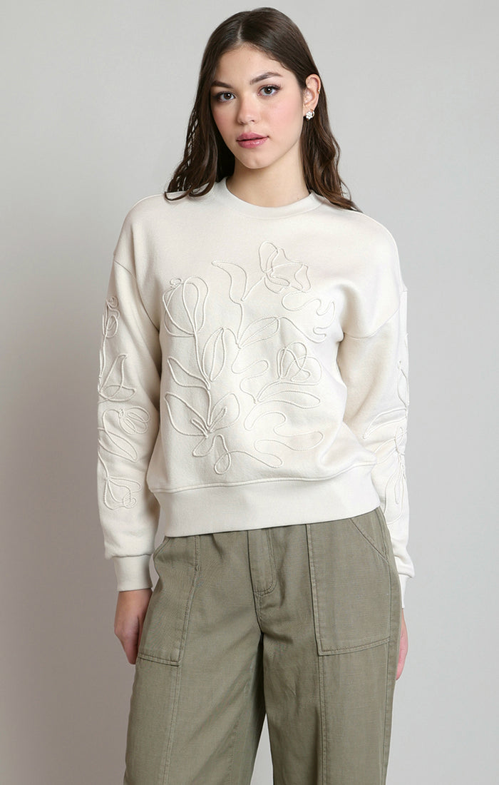 Gabby Embroidered Sweatshirt Acorn Home + Apparel