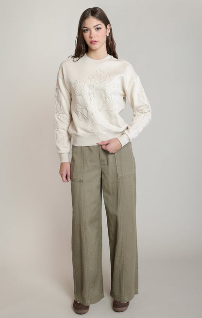 Gabby Embroidered Sweatshirt Acorn Home + Apparel