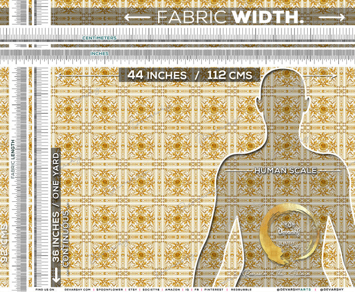Golden Lion Apparel Fabric 3Meters+, 9 Designs | 8 Fabric Options | Baroque Fabric By the Yard | D20332