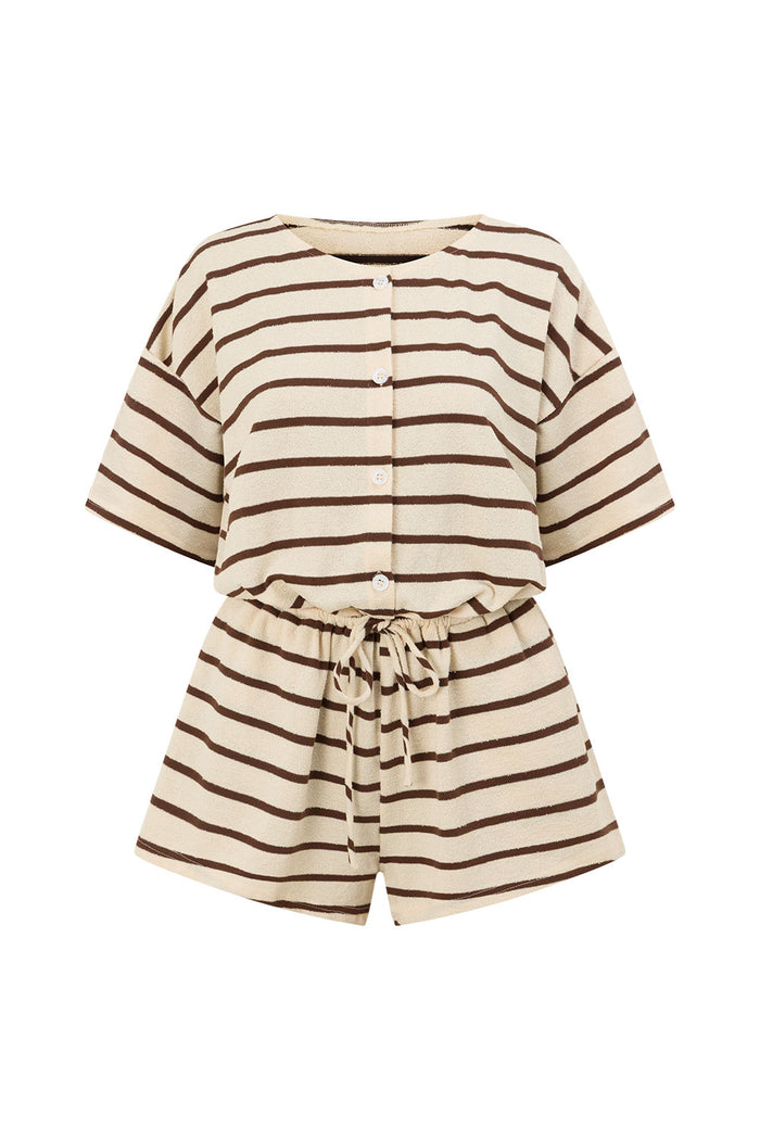 Juniper Playsuit - Brown Stripe