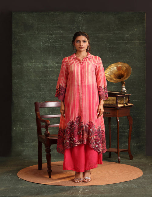 Kaira Embellished Shirt Kurta Set Online in Singapore