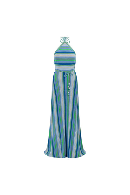 Karmela Dress - Blue Stripe