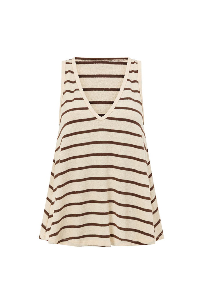 Lana Top - Brown Stripe