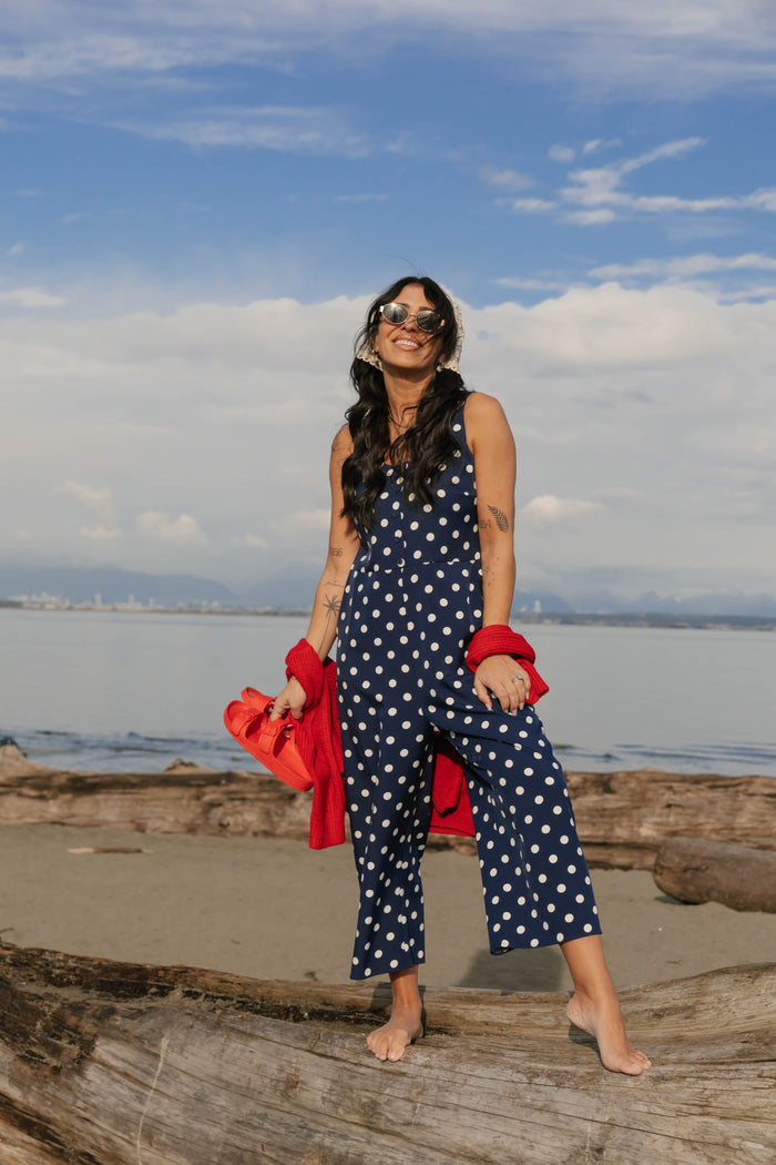 Lucy Polka Dot Romper Acorn Home + Apparel