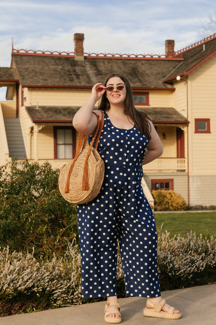 Lucy Polka Dot Romper Acorn Home + Apparel
