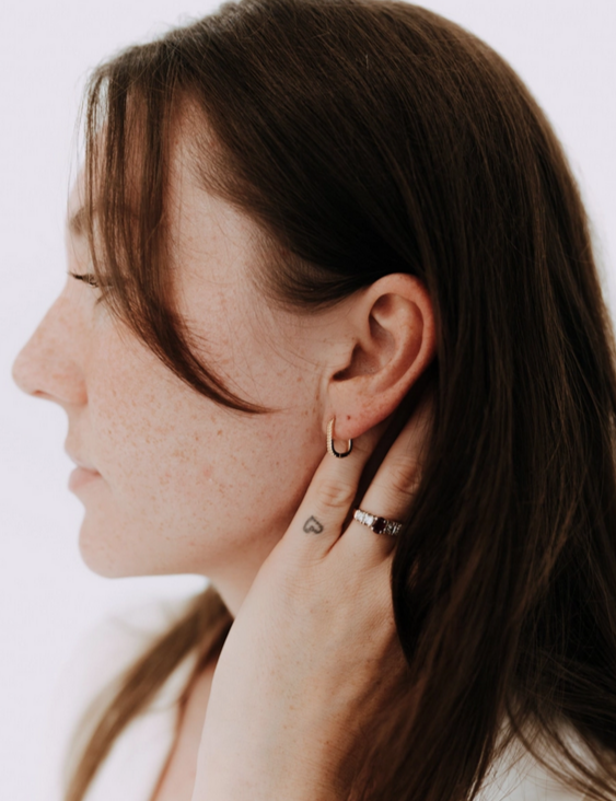 Maeve Rectangle Hoops Acorn Home + Apparel