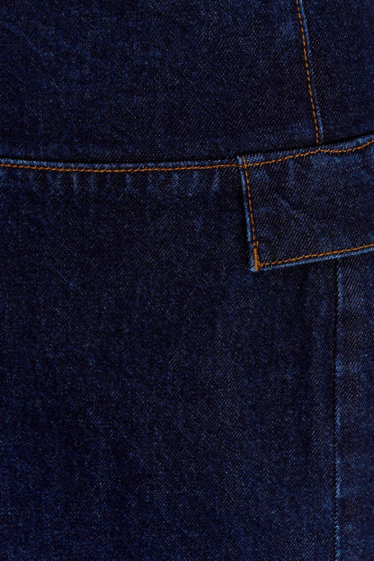 Maylena High Rise Denim Maxi Skirt - Indigo Blue