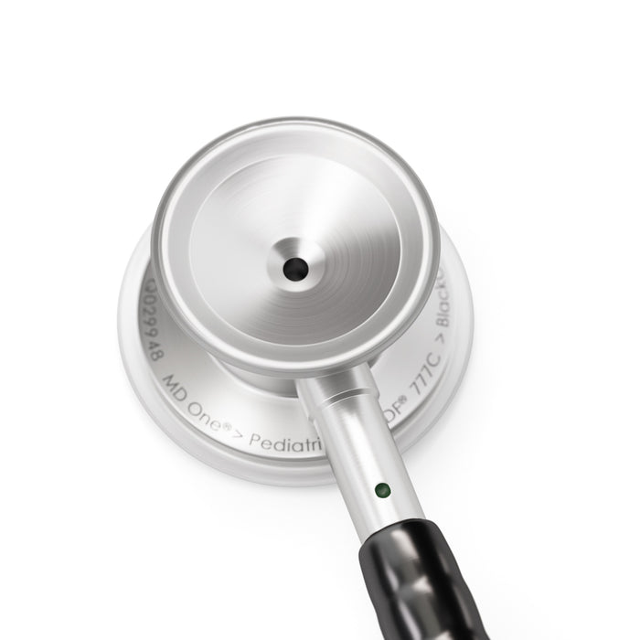 MD One® Pediatric Stethoscope - Black - Engraving