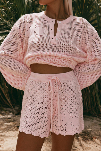 Milana Knit Shorts - Pink