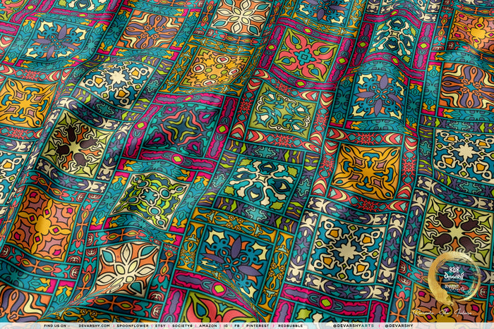 Morocco Bohemian Apparel Fabric 3Meters+, 9 Designs | 8 Fabrics Option | Fabric By the Yard | D20298