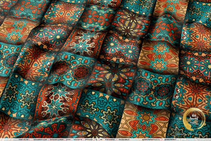 Morocco Bohemian Apparel Fabric 3Meters+, 9 Designs | 8 Fabrics Option | Fabric By the Yard | D20298