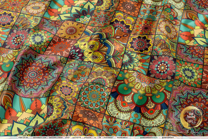 Morocco Bohemian Apparel Fabric 3Meters+, 9 Designs | 8 Fabrics Option | Fabric By the Yard | D20298
