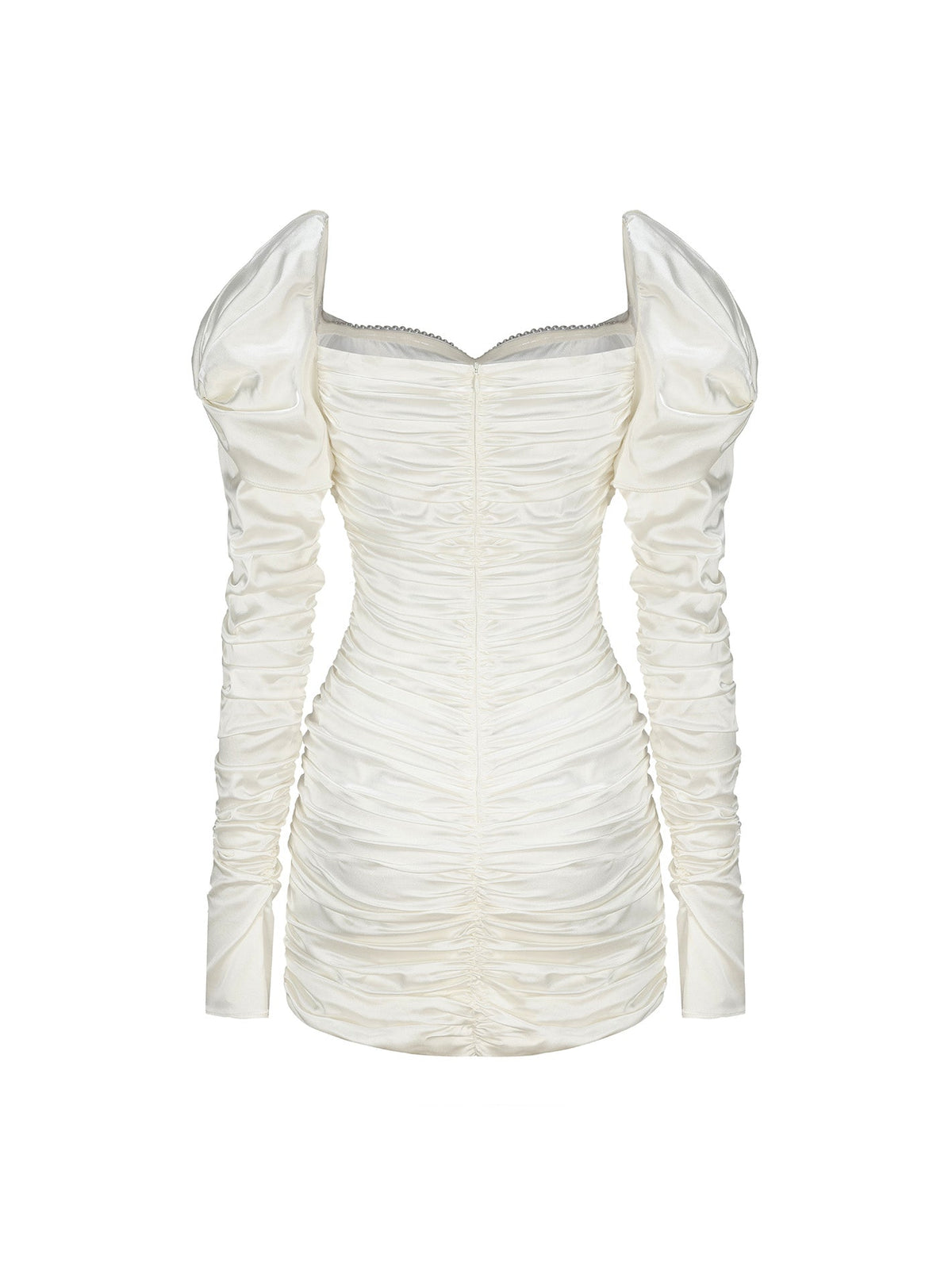 Daphne Satin Dress (White) (Final Sale)