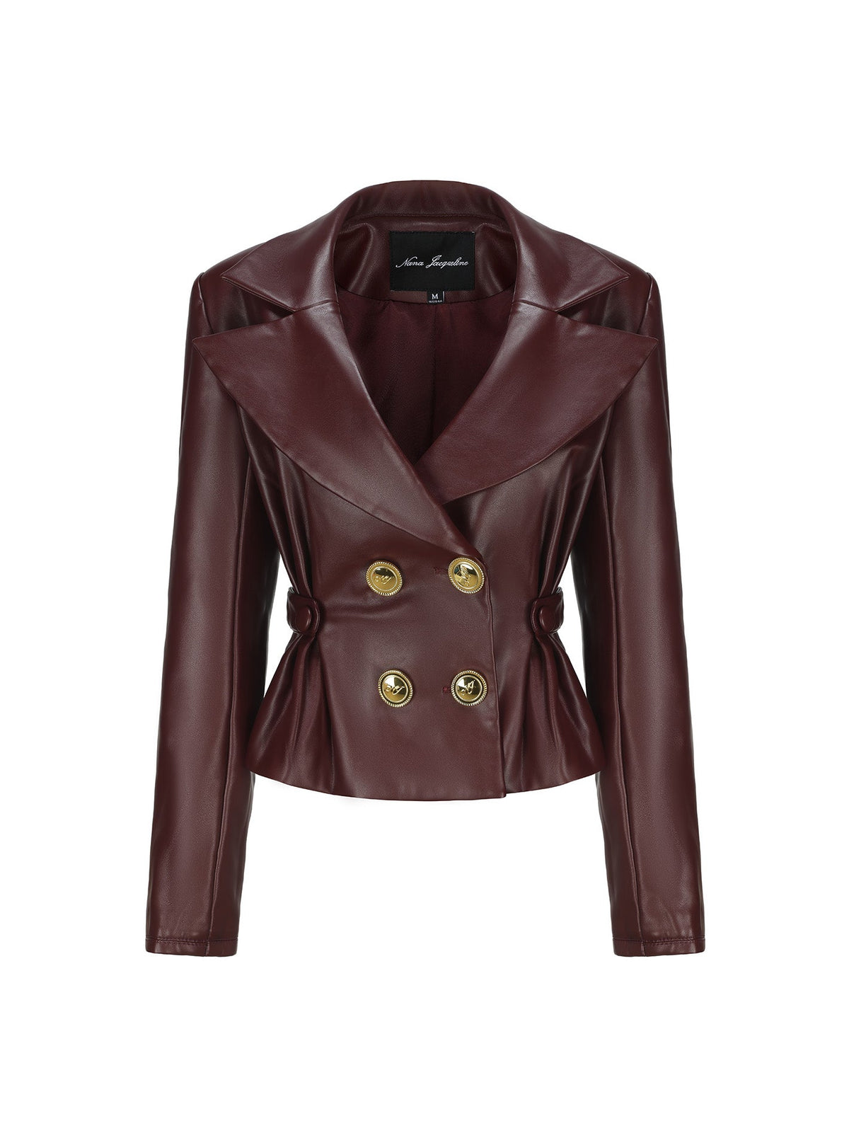 Mirabel Faux Leather Jacket (Brown) (Final Sale)