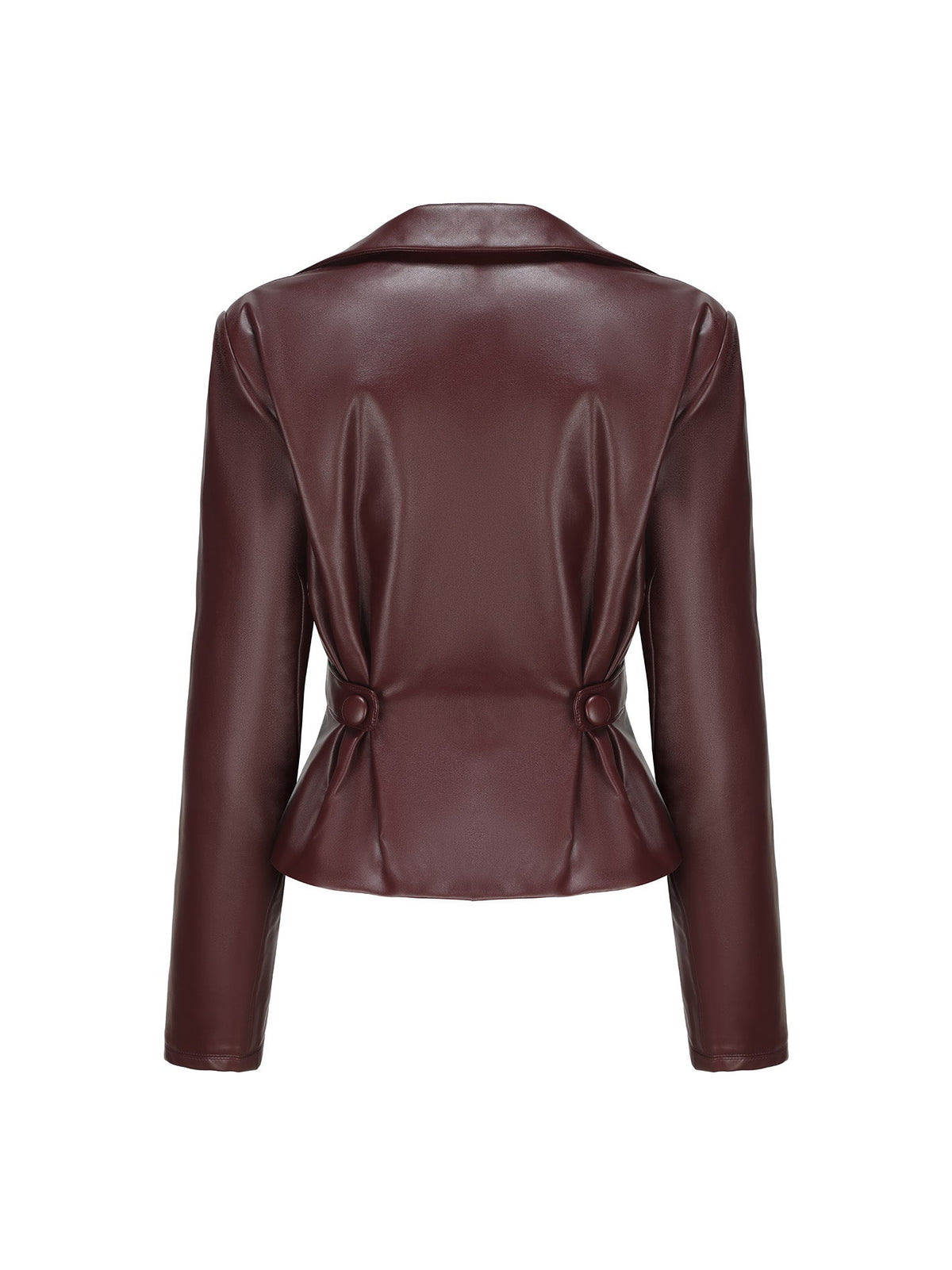 Mirabel Faux Leather Jacket (Brown) (Final Sale)