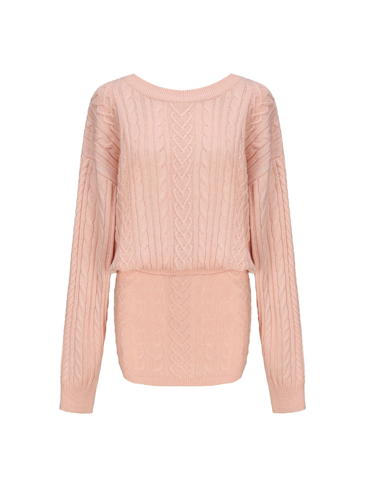 Kendall Knit Dress (Peach) (Final Sale)