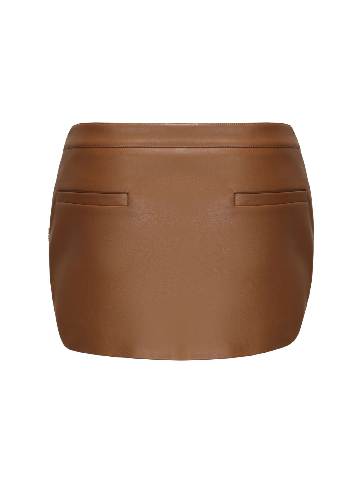 Miranda Leather Mini Skirt (Brown) (Final Sale)