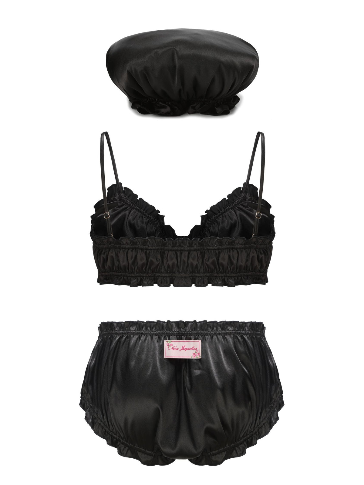 Isabella Silk Intimates Set (Black) (Final Sale)