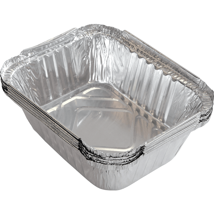 Disposable grill grease tray liners, aluminum trays for barbecue grill cleaning and grease collection.