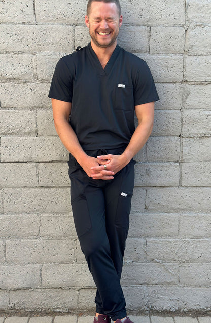 Mens Scrubs Jogger Pants Black OliveUs MDF Instruments
