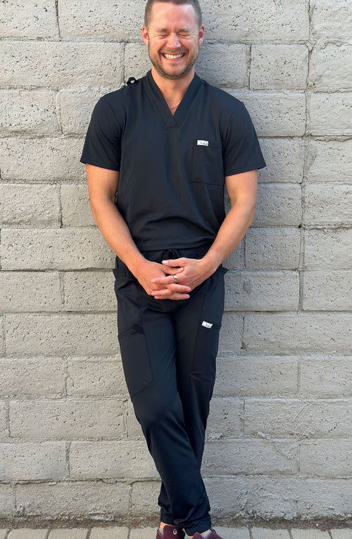 Mens Scrubs Jogger Pants Black OliveUs MDF Instruments