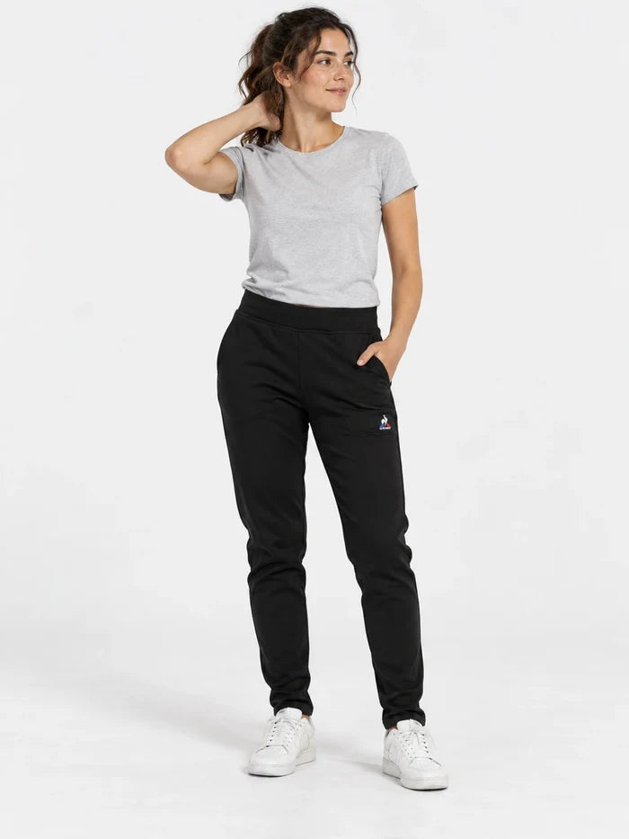 Pantalon Le Coq Sportif Ess Slim Pant Mujer Negro — vista principal