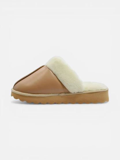 Pantuflas Roxy Malmo Marron Blanco