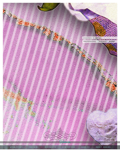 Pink Abstract Floral PREMIUM Curtain Panel. Available on 12 Fabrics. Made to Order. 10008B