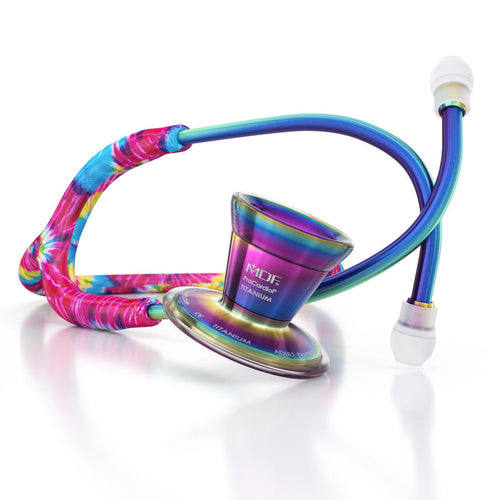 ProCardial Titanium Stethoscope MDF Instruments Haight Ash Kaleidoscope Tie Dye Print