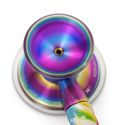 ProCardial Titanium Stethoscope MDF Instruments Haight Ash Kaleidoscope Tie Dye Print Engraving