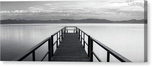 Pure State Of Mind Lake Tahoe Pier - Canvas Print-20.000" x 7.375"-Lake Tahoe Prints
