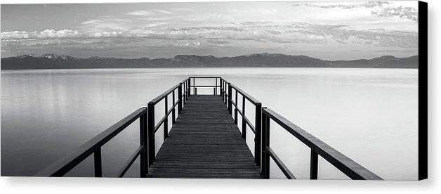 Pure State Of Mind Lake Tahoe Pier - Canvas Print-20.000" x 7.375"-Lake Tahoe Prints