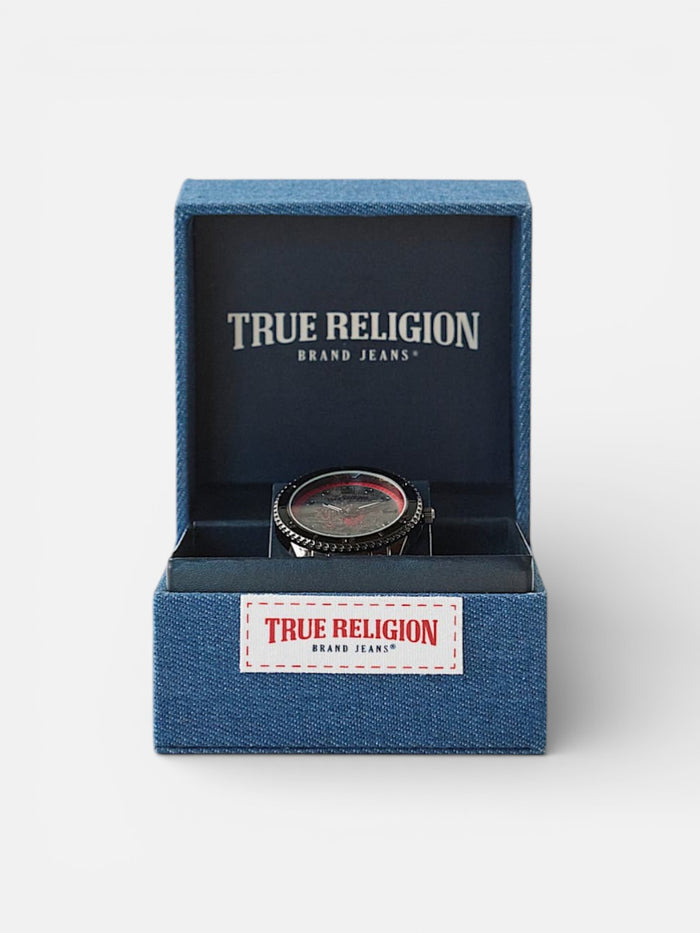 Reloj True Religion Buddha Logo Negro Rojo