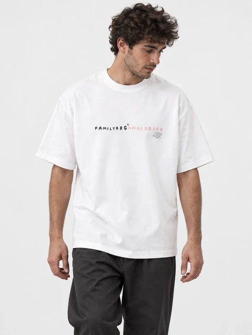 Remera Familyarg Analogico Supersized Blanco — vista principal