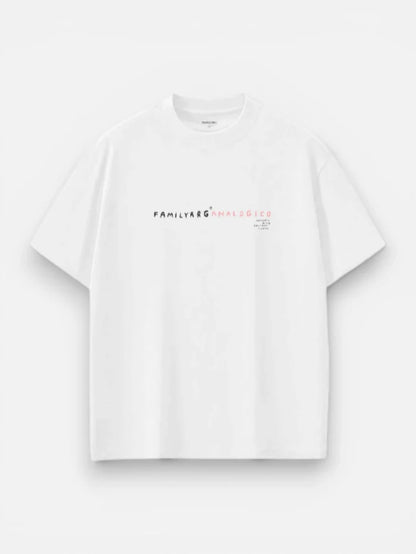 Remera Familyarg Analogico Supersized Blanco