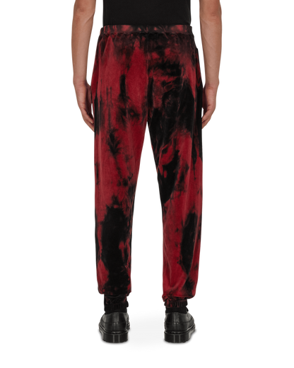 Aries Rhinestone Velour Sweatpant Red Pants Sweatpants FSAR30285 RD