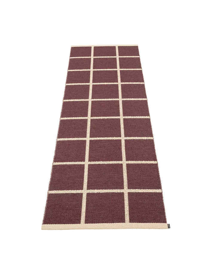 Rug CRISS Burgundy/Cream edge 2.25 x 5 ft
