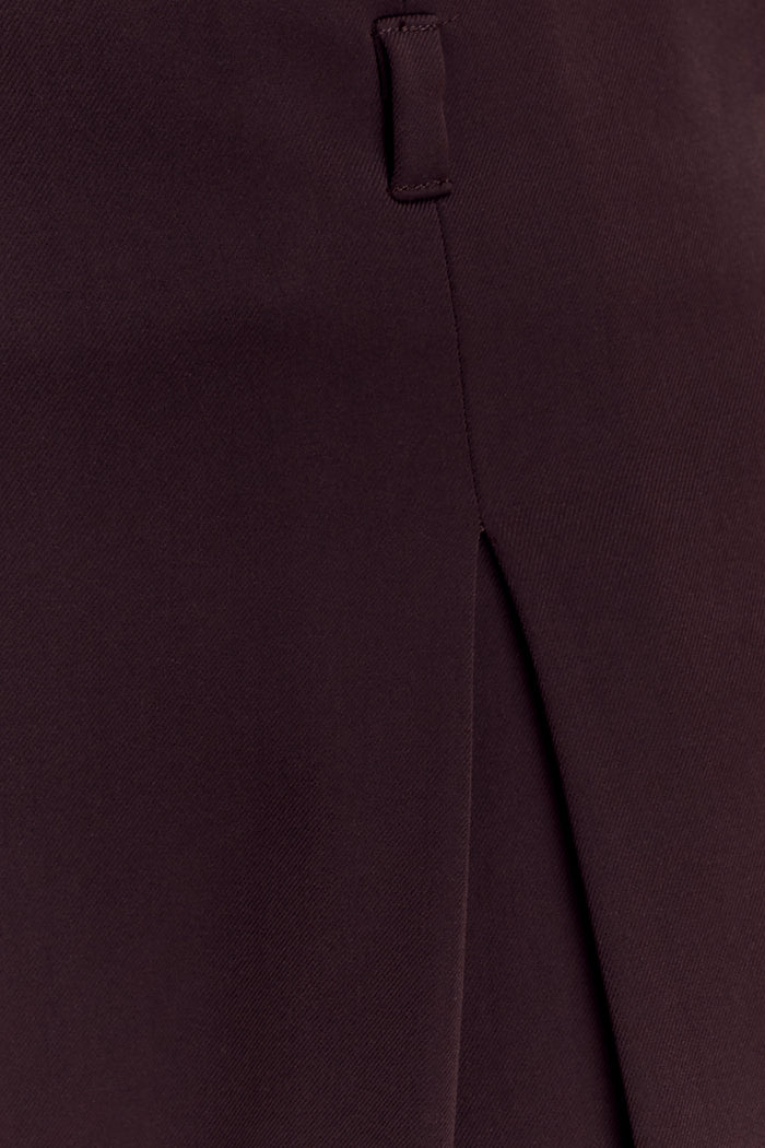 Simone Pleated Suiting Short - Dark Chocolate