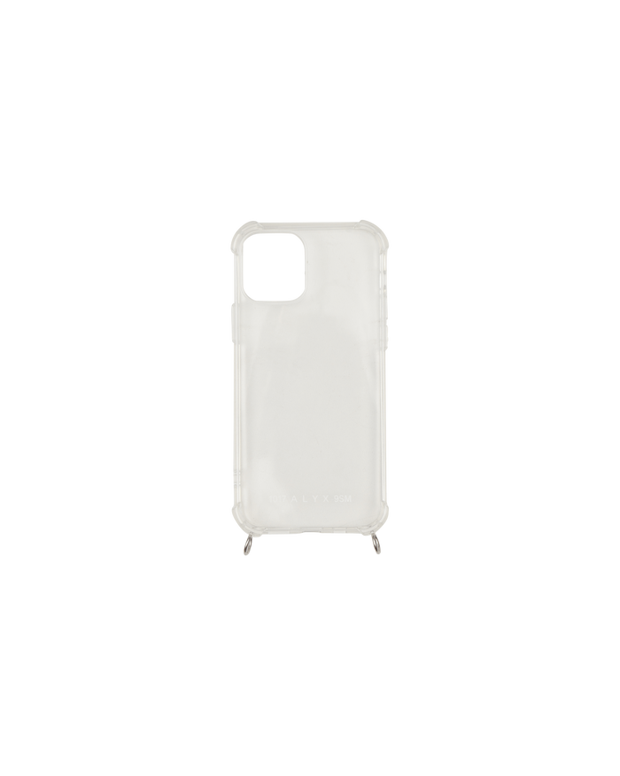 1017 Alyx 9SM Iphone Case 12 With Small Chunky Chain Strap Trasparent/Silver Tech and Audio Phone Cases AAUTH0016OT08 MTY0001