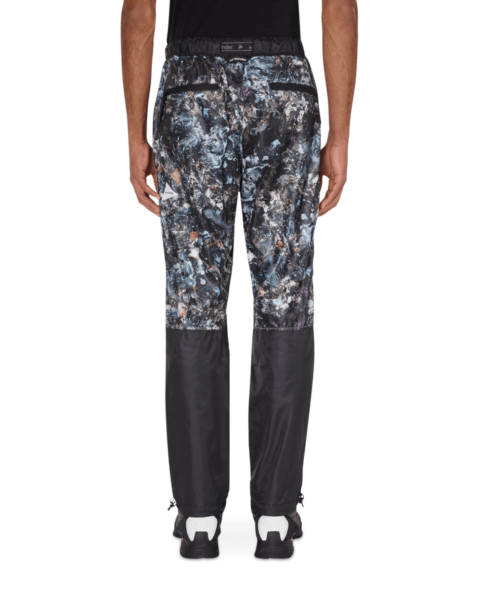 And Wander Stone Printed Rip Black Pants Trousers 5740222009 010