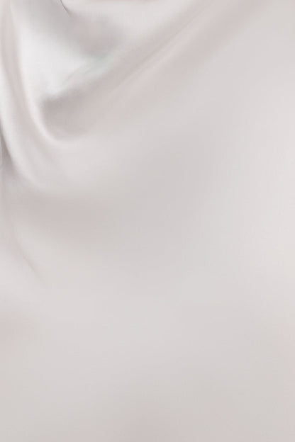 Sydney Asymmetrical Satin Halter Top - Ivory