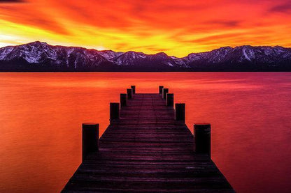 Tahoe Ablaze By Brad Scott - Metal Print