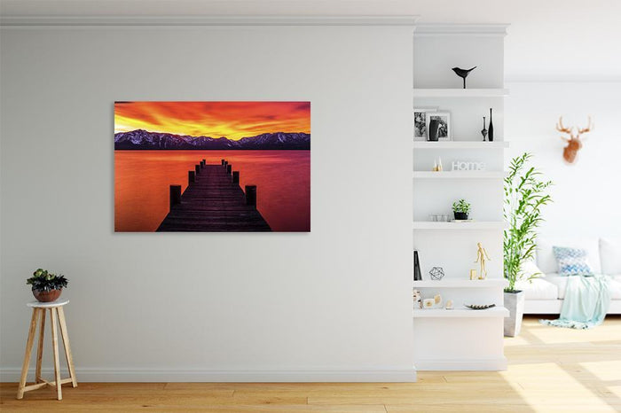 Tahoe Ablaze By Brad Scott - Metal Print