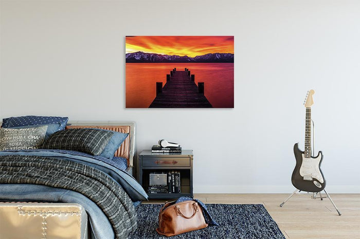 Tahoe Ablaze By Brad Scott - Metal Print