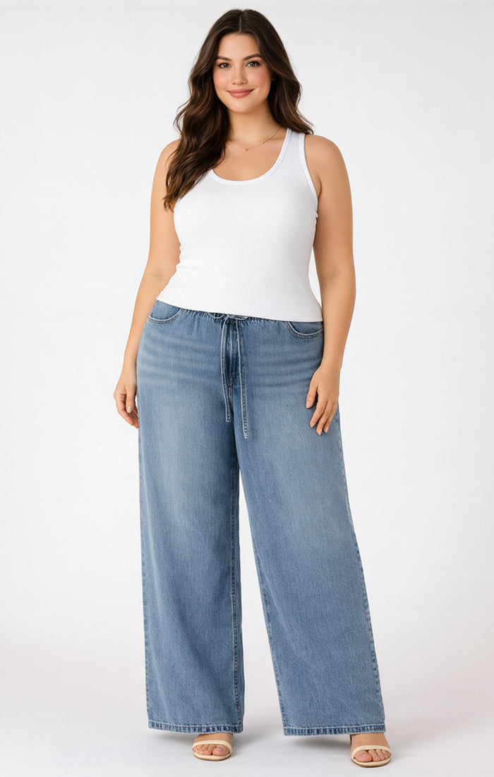 Tencel Wide Leg Jeans Acorn Home + Apparel