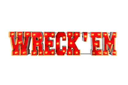 Texas Tech Wreck'em Lighted recycled metal wall decor