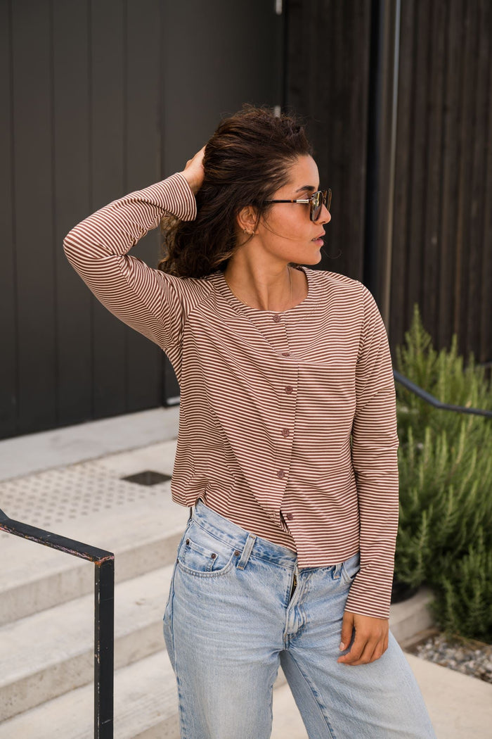 Thalia Button Up Acorn Home + Apparel