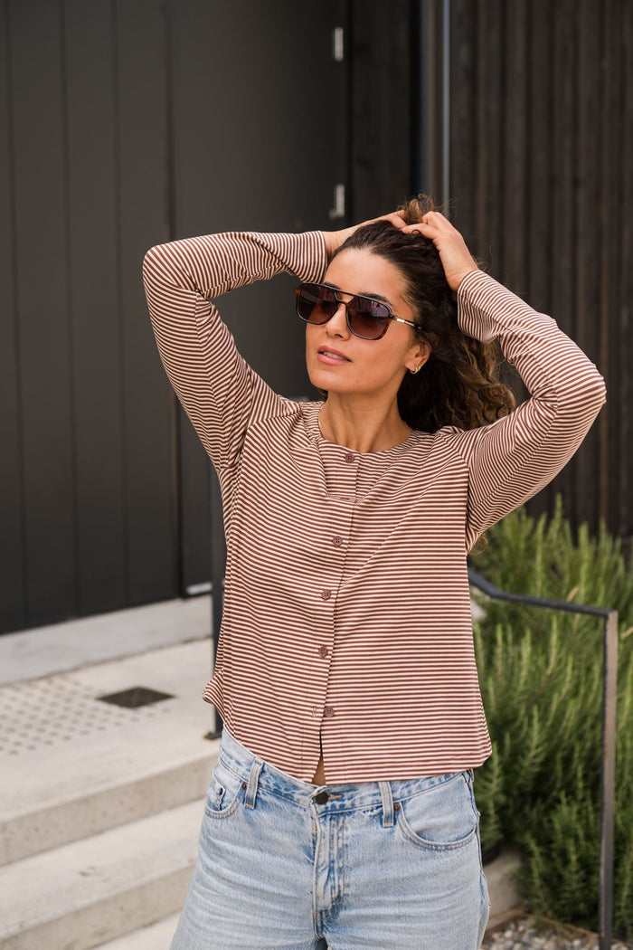 Thalia Button Up Acorn Home + Apparel