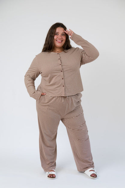 Thalia Button Up Acorn Home + Apparel