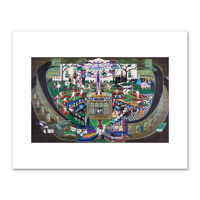 Ralph Fasanella, The Kennedy Years, 1963, Fenimore Art Museum, Cooperstown, NY, Â© Estate of Ralph Fasanella. Fine Art Prints in various sizes by Museums.Co